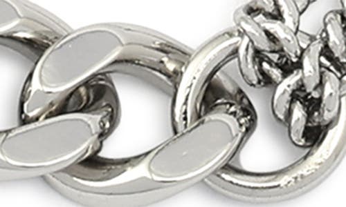 Allsaints Mix Chain Toggle Bracelet In Silver