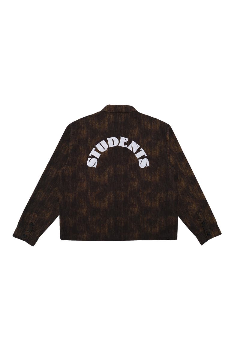 Kennedy Camo Twill Chore Jacket, Alternate, color, BROWN