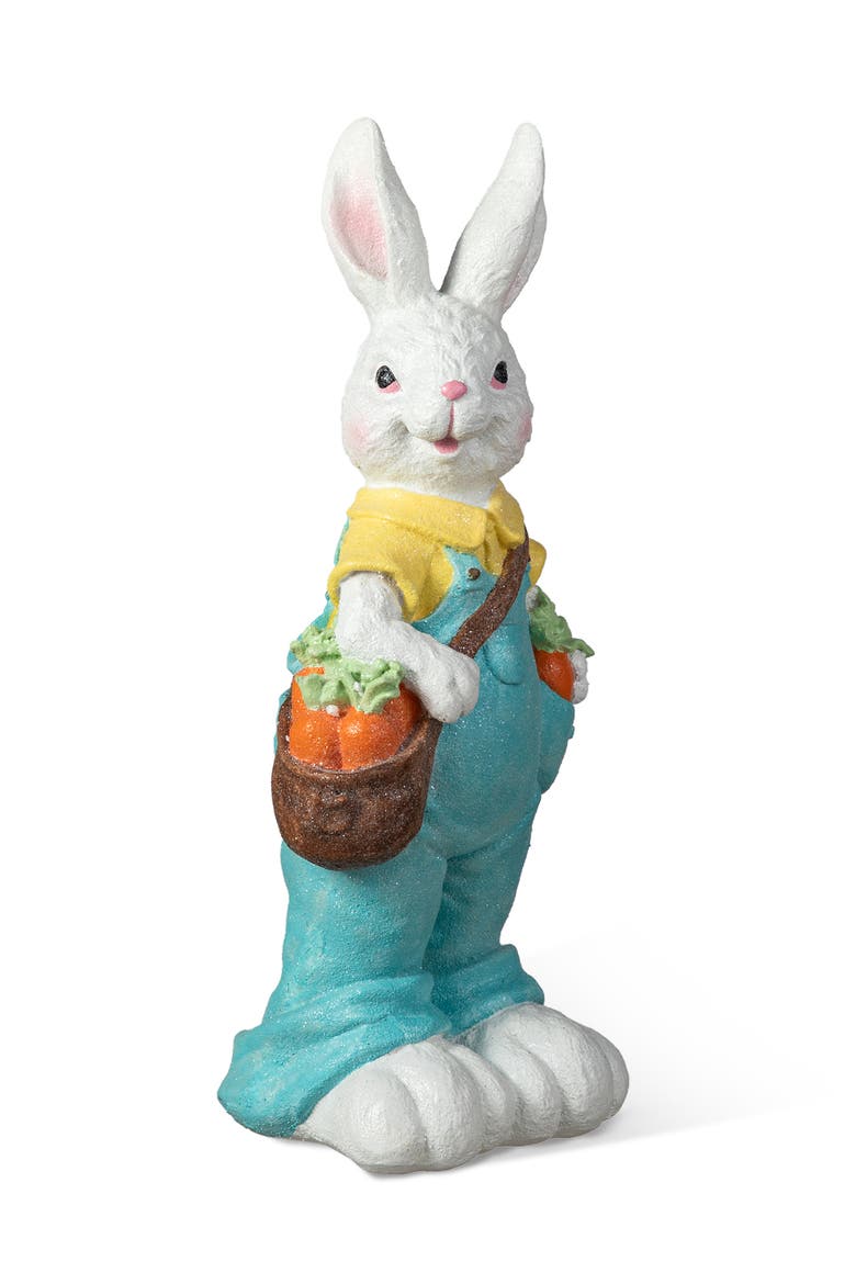17"H Easter Resin Bunny Girl or Boy Table Decor, Main, color, Blue