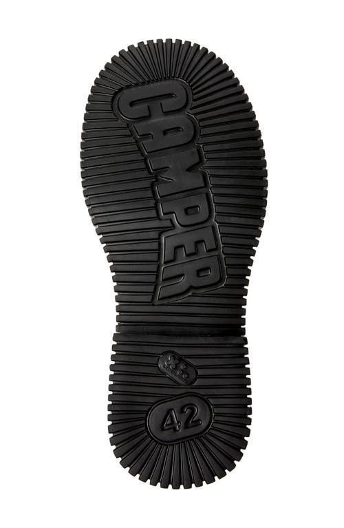 Camper Pix Lace-up Chunky-sole Biker Boots In Black