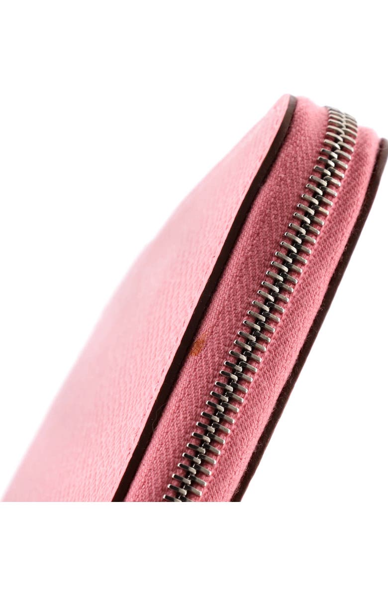 Pre-Owned Hermes Azap Zip Around Wallet Silk'in Epsom Long, Alternate, color, Rose Confetti