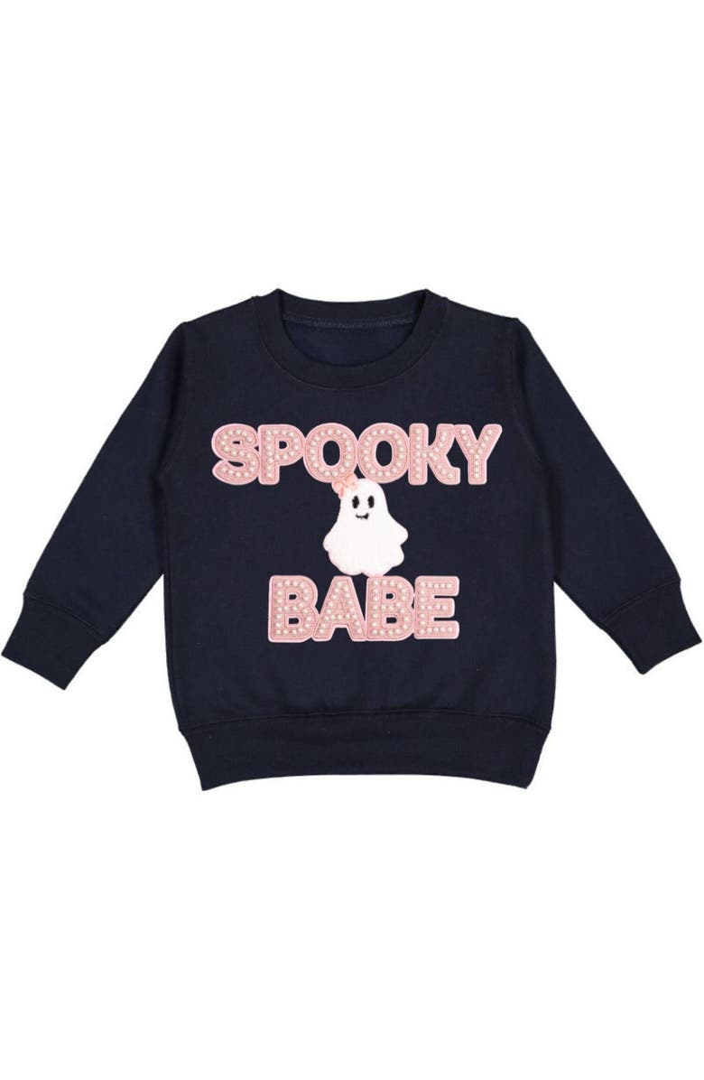 Sweet Wink Spooky Babe Patch Halloween Sweatshirt, Main, color, 