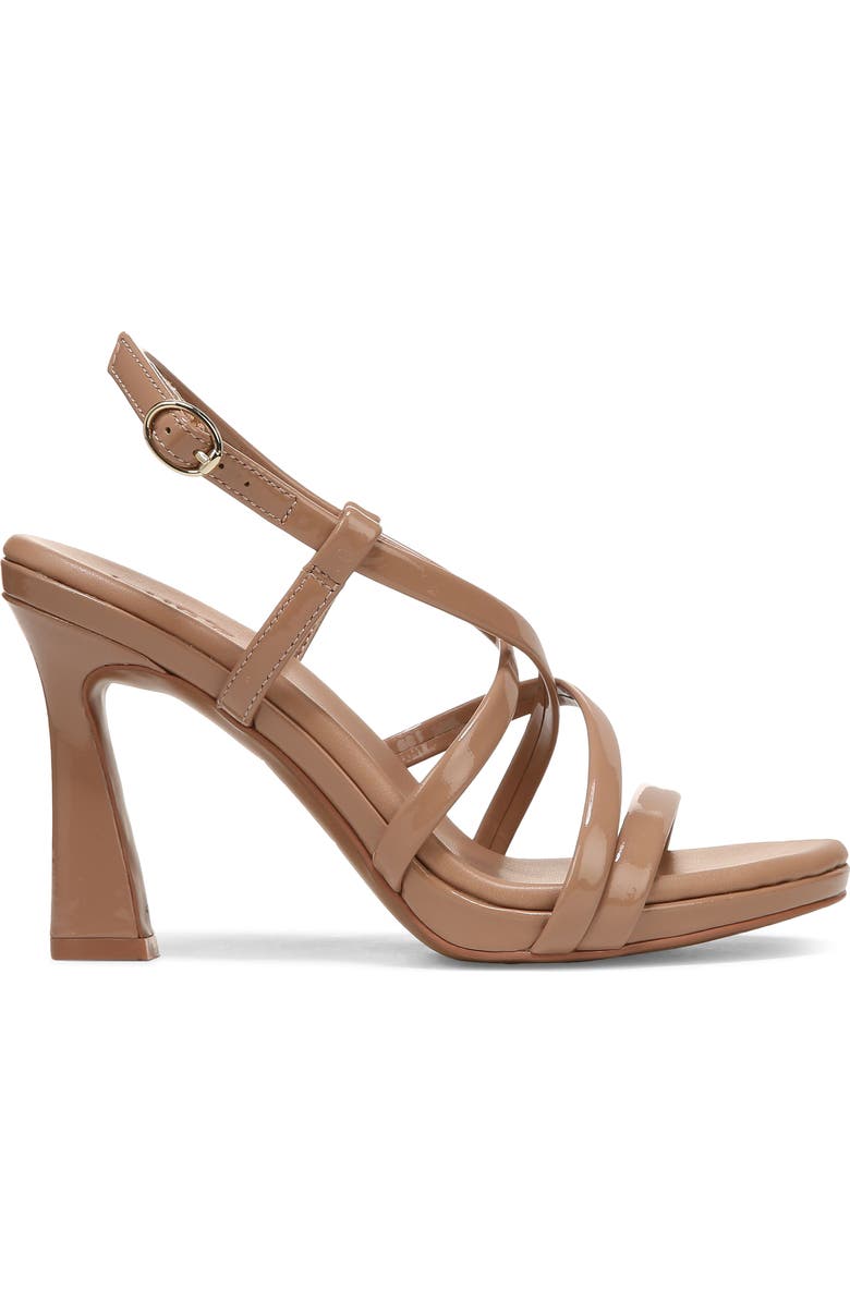 Naturalizer Luisa Metallic Strappy Sandal - Wide Width Available, Alternate, color, Taupe Patent Leather