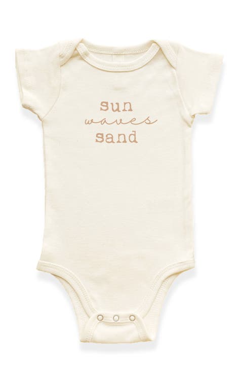 Sun Waves Sand - Organic Short Sleeve Baby Bodysuit