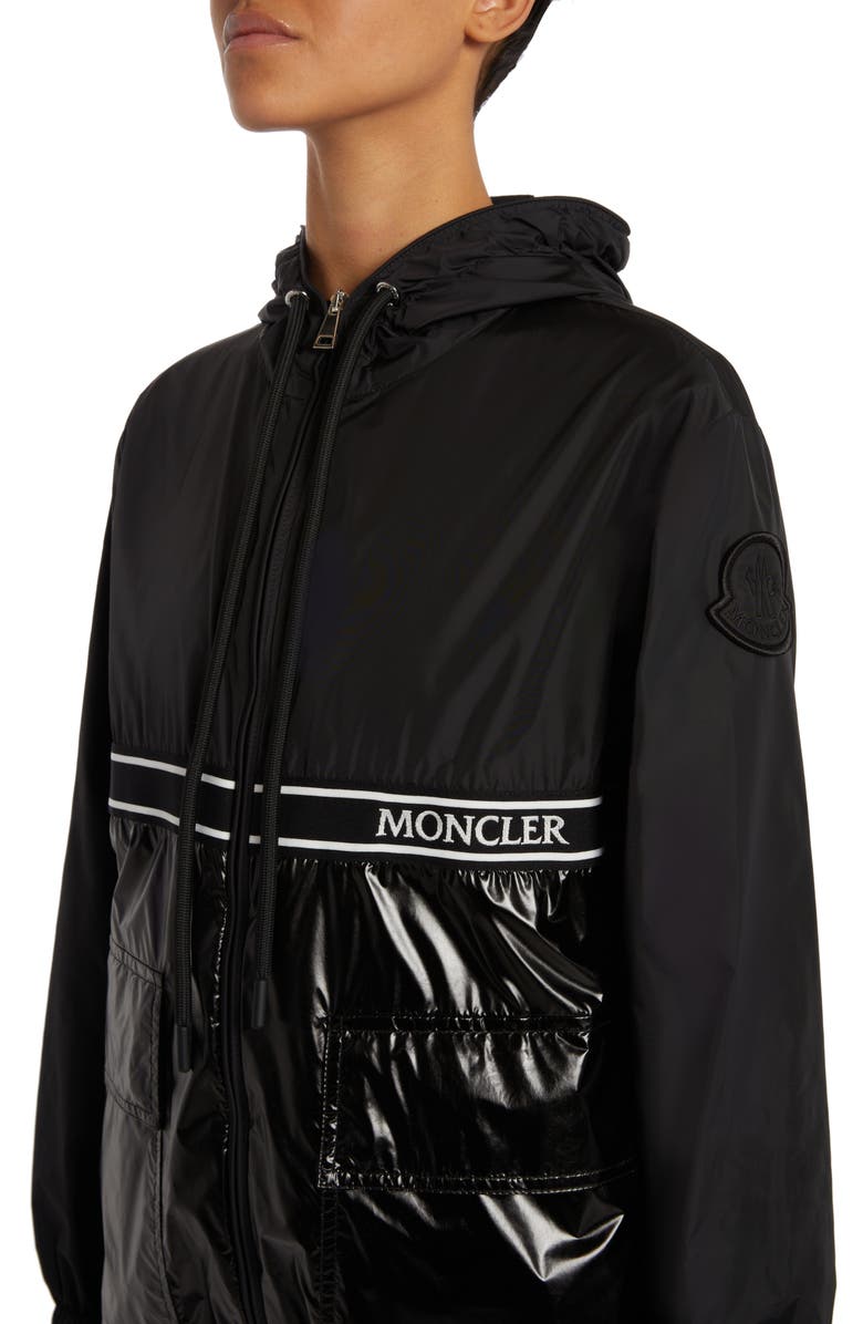 Moncler Komoe Mixed Media Hooded Jacket, Alternate, color,