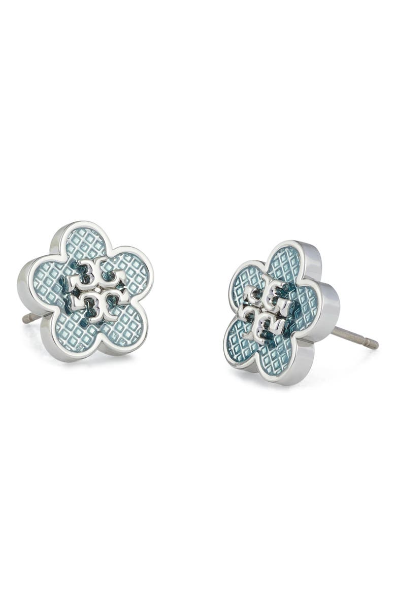 Tory Burch Kira Flower Stud Earrings, Alternate, color, 