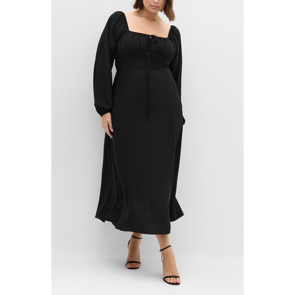City Chic Abbigail Long Sleeve Maxi Dress in Black  product