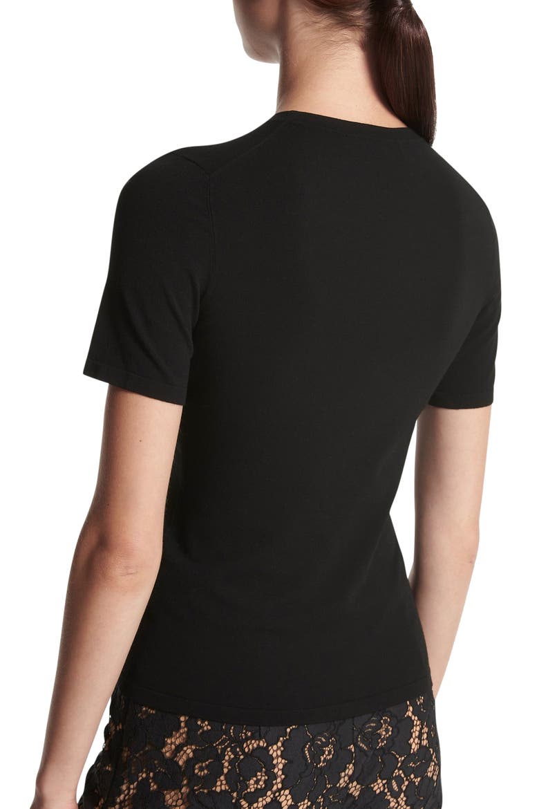 Knit T-Shirt, Alternate, color, BLACK
