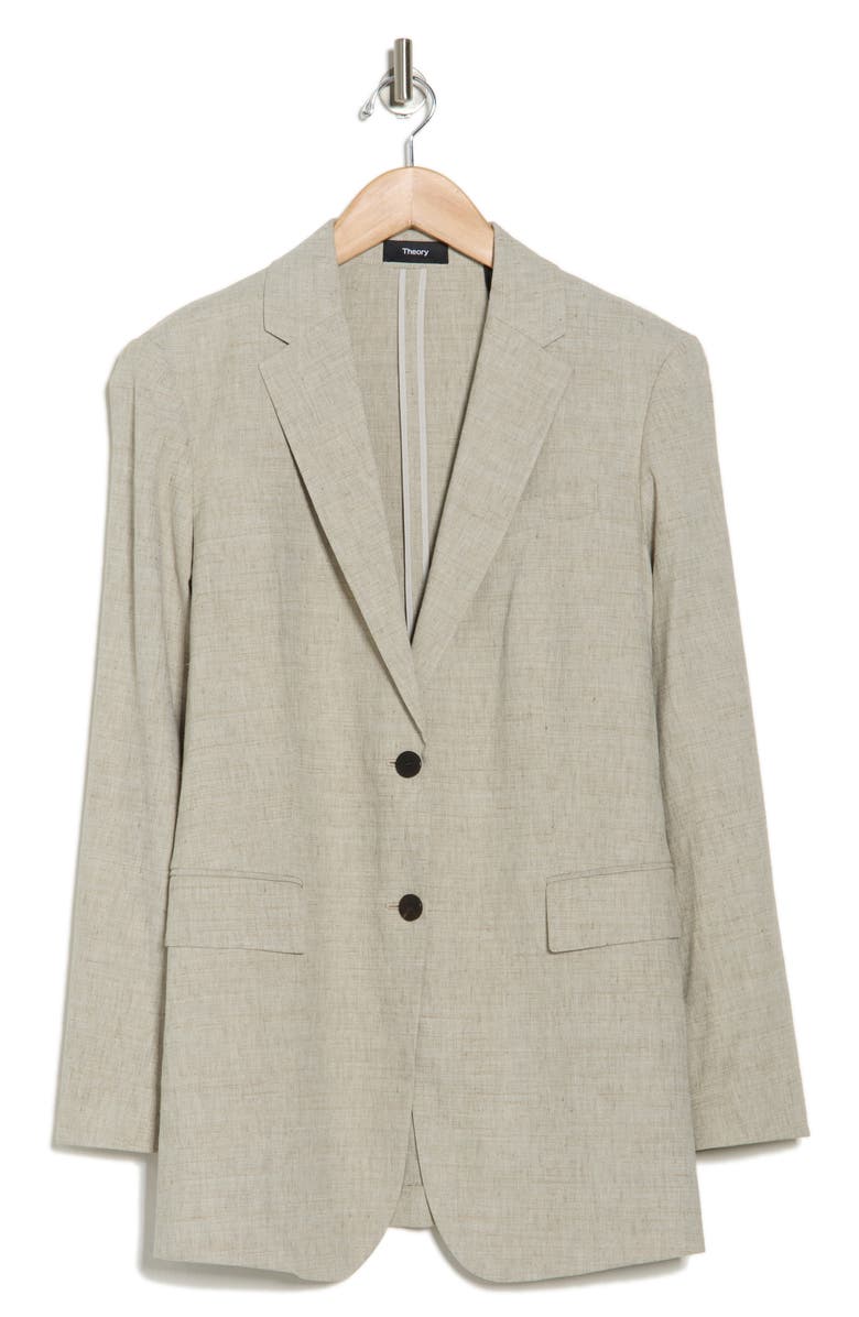 Theory Linen Blend Blazer, Alternate, color,