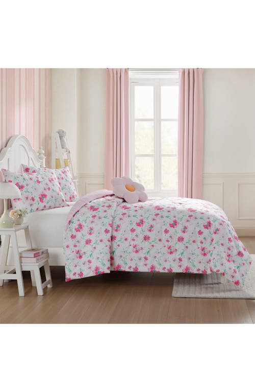 Laura Ashley Meadow Daisies Comforter Set In Pink