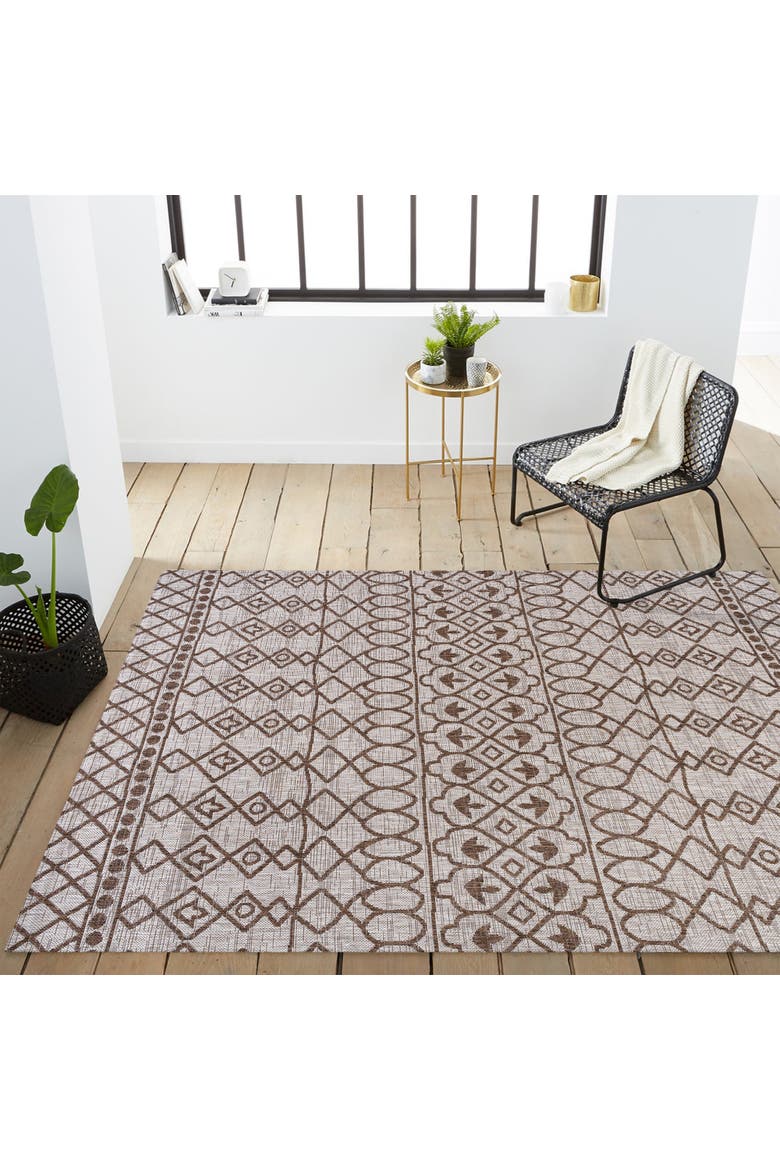 Kafel  Bohemian Indoor/Outdoor Area Rug, Alternate, color, Beige/Brown