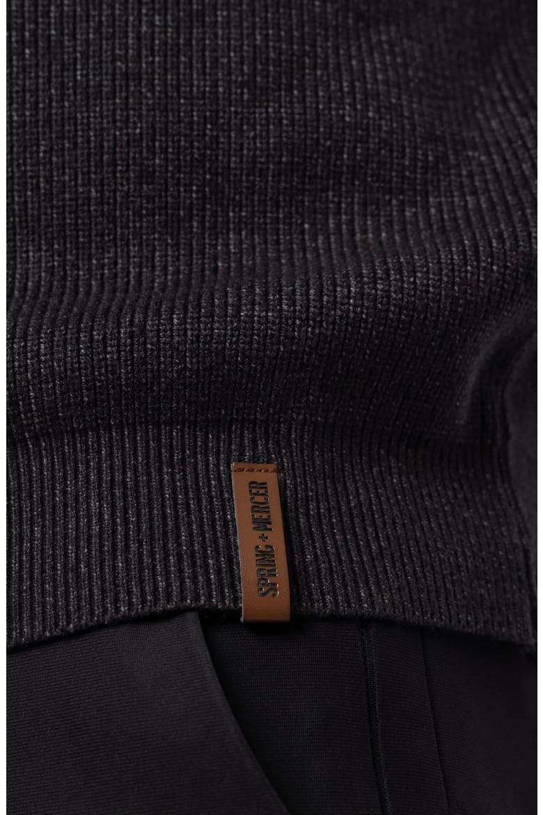 Ribbed Crewneck Sweater, Alternate, color, HEATHER CHARCOAL