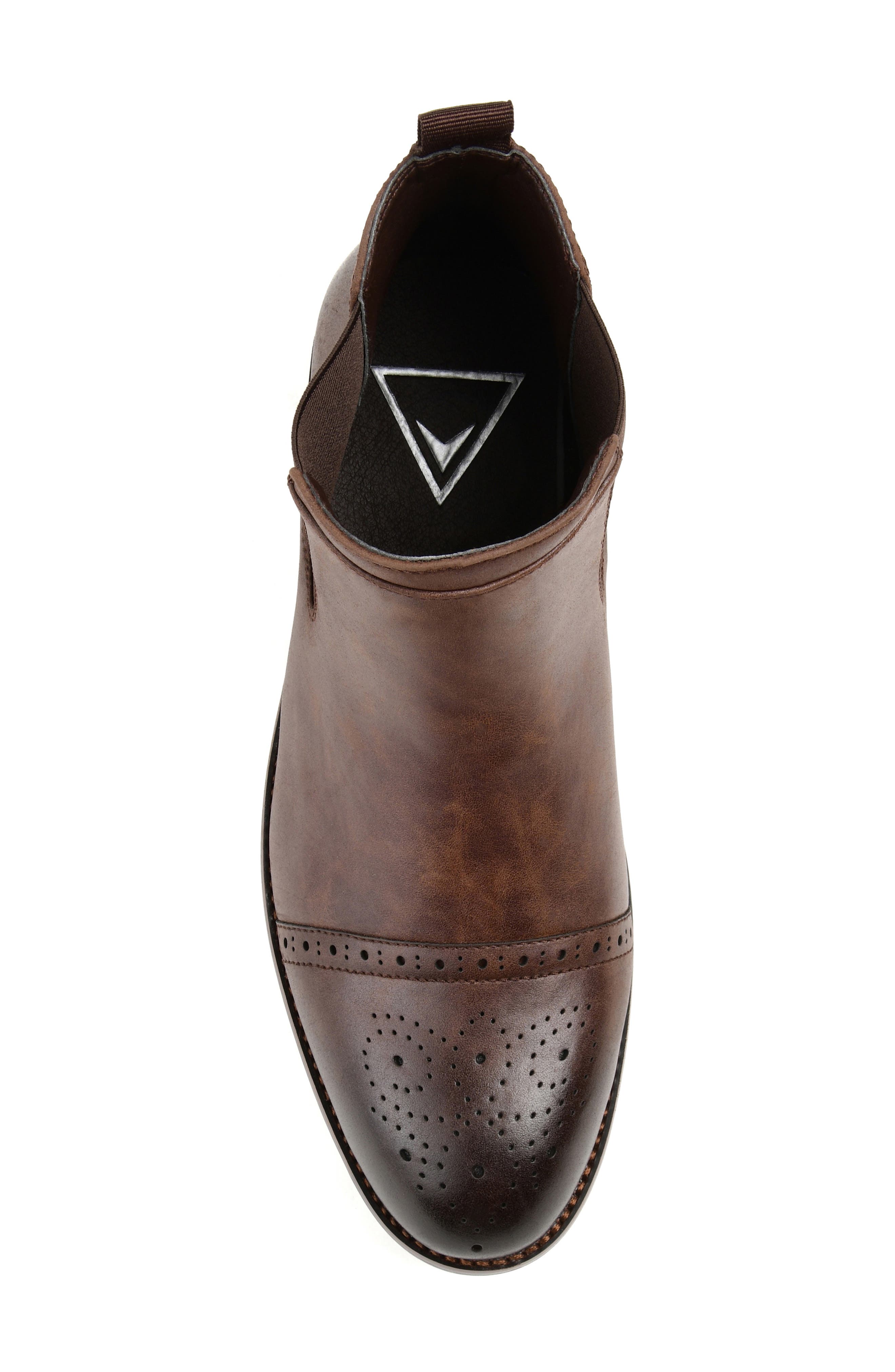 Garrett Cap Chelsea Boot - Wide Width, Alternate, color, BROWN