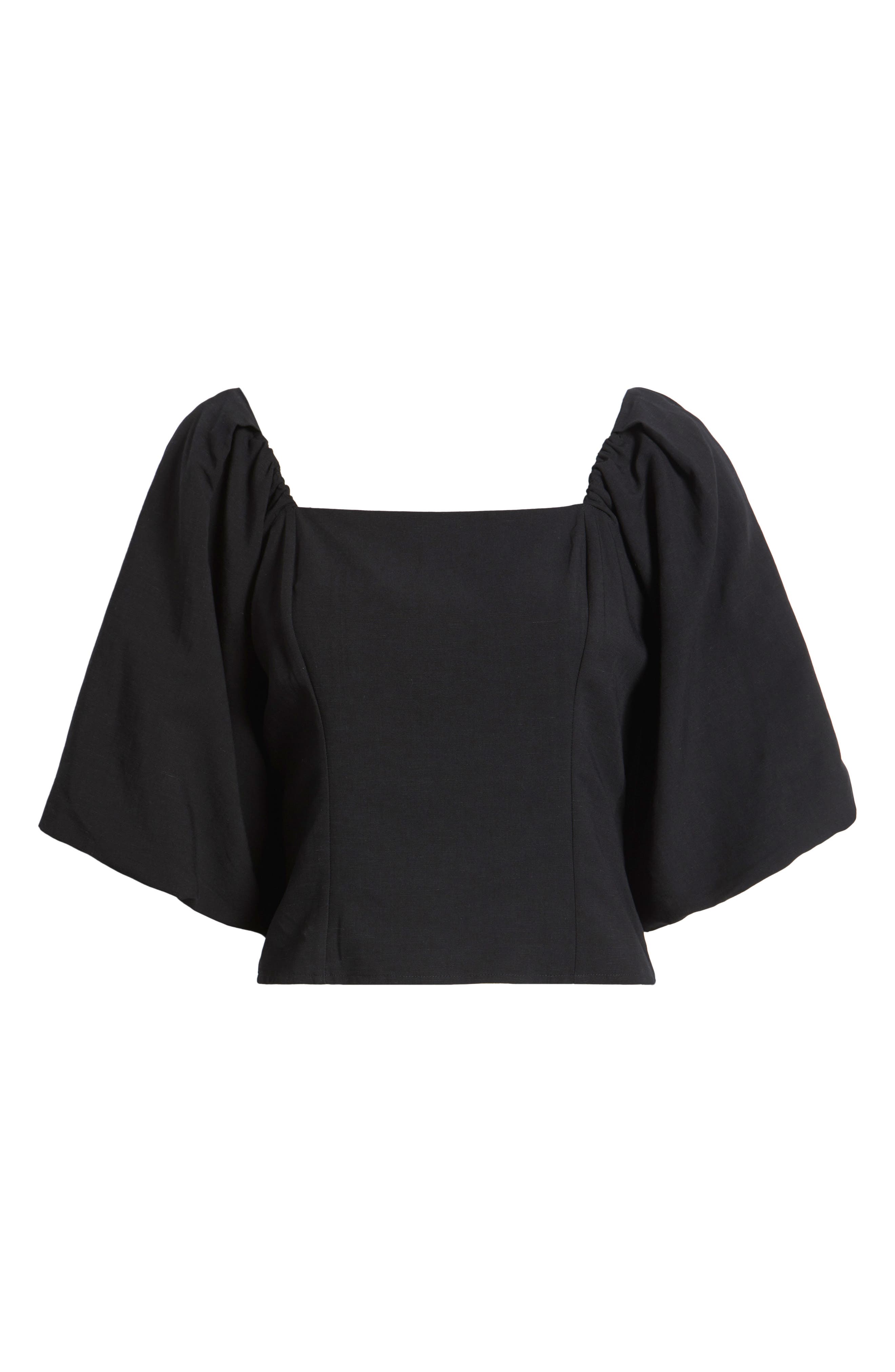 Puff Sleeve Square Neck Top