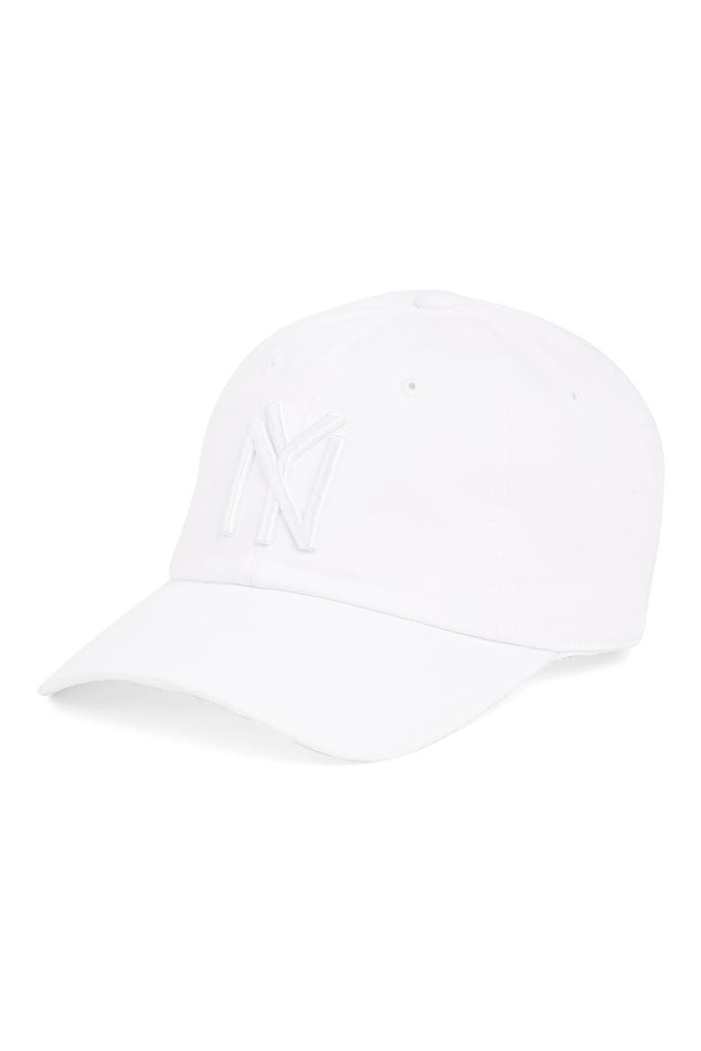 New York Embroidered Tonal Ballpark Hat, Main, color, WHITE