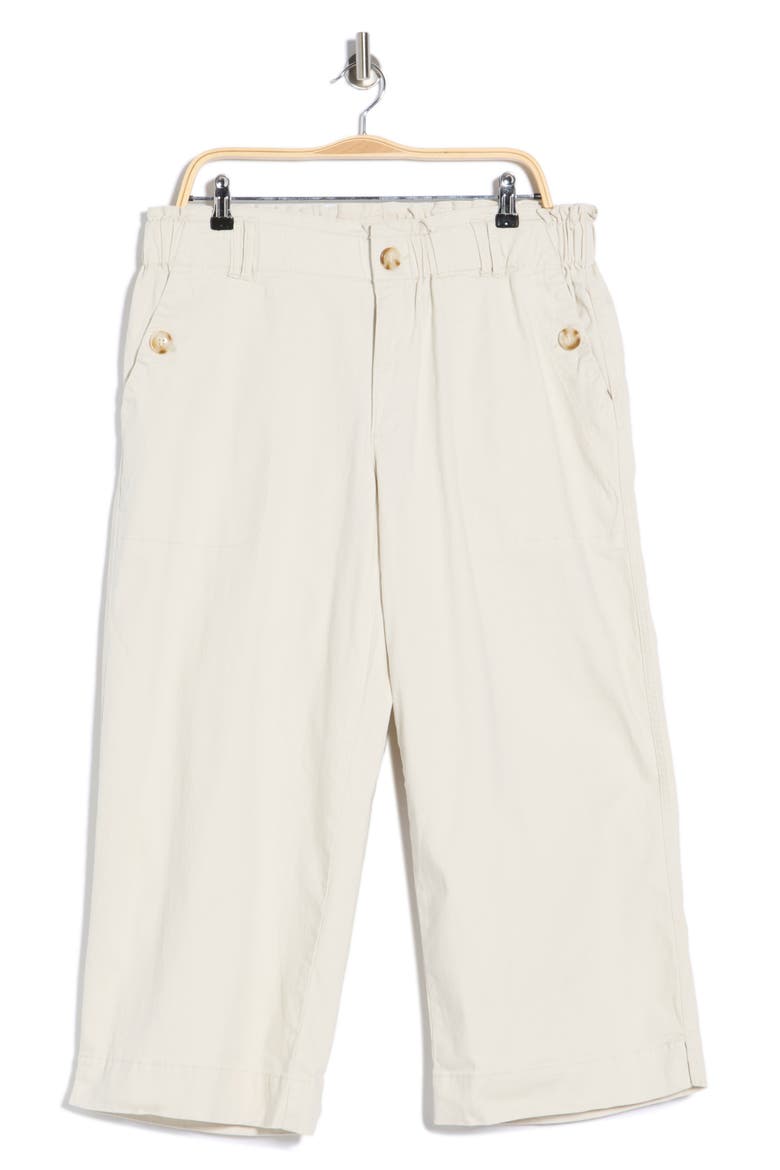 Button Pocket Crop Wide Leg Pants, Alternate, color, PALE STONE
