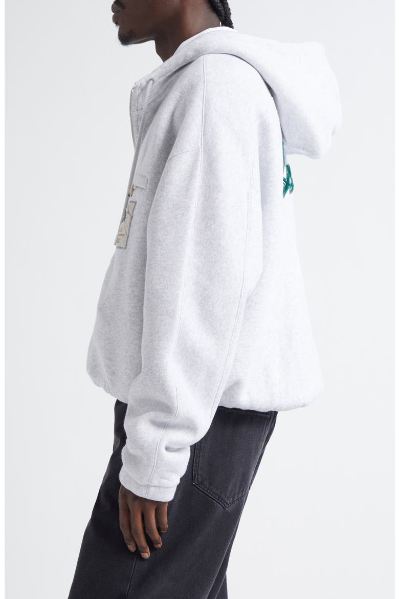 Le Hoodie Torneo Club Logo Patch Cotton Hoodie, Alternate, color, ATHLETIC CLUB GREY