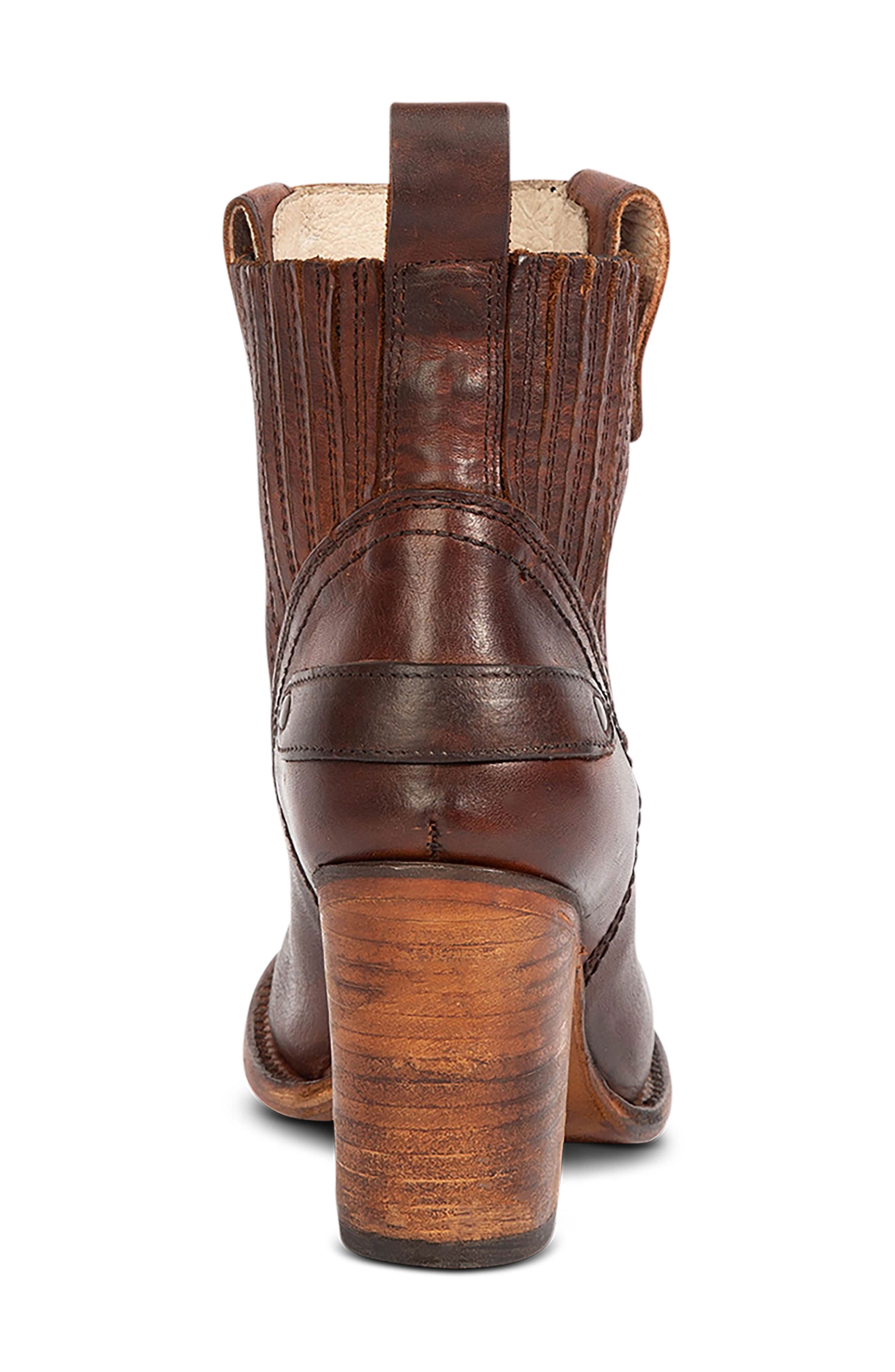 Bowin Leather Bootie, Alternate, color, COGNAC