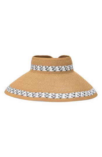 Nordstrom Rack Colorblock Roll-up Visor In Brown