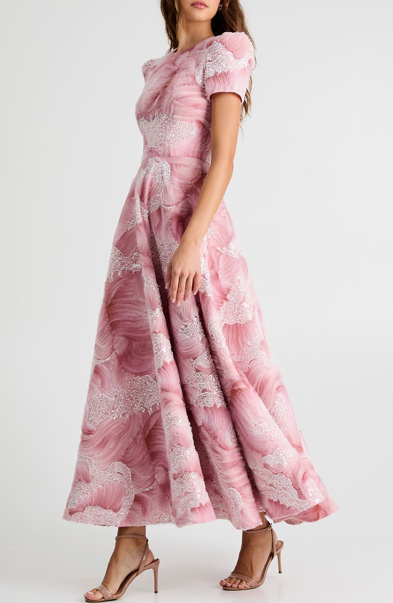 HELSI Eleanor Sequin Fit & Flare Cocktail Dress, Alternate, color, Rose Pink