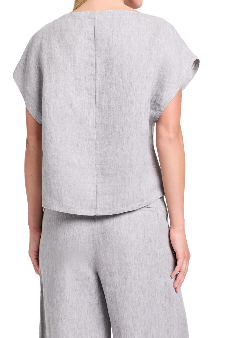 Simple Cap Sleeve Top, Alternate, color, LIGHT HEATHER GREY