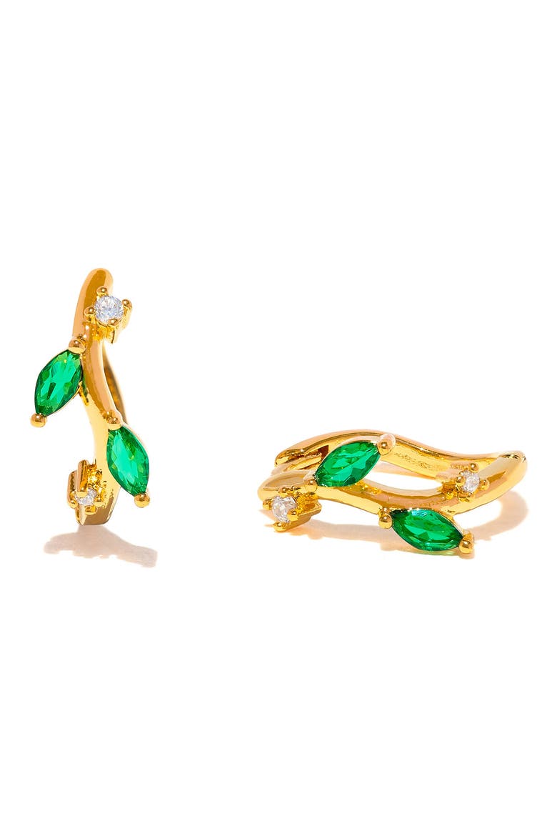 Morning Dew Huggie Hoop Earrings, Alternate, color, GOLD