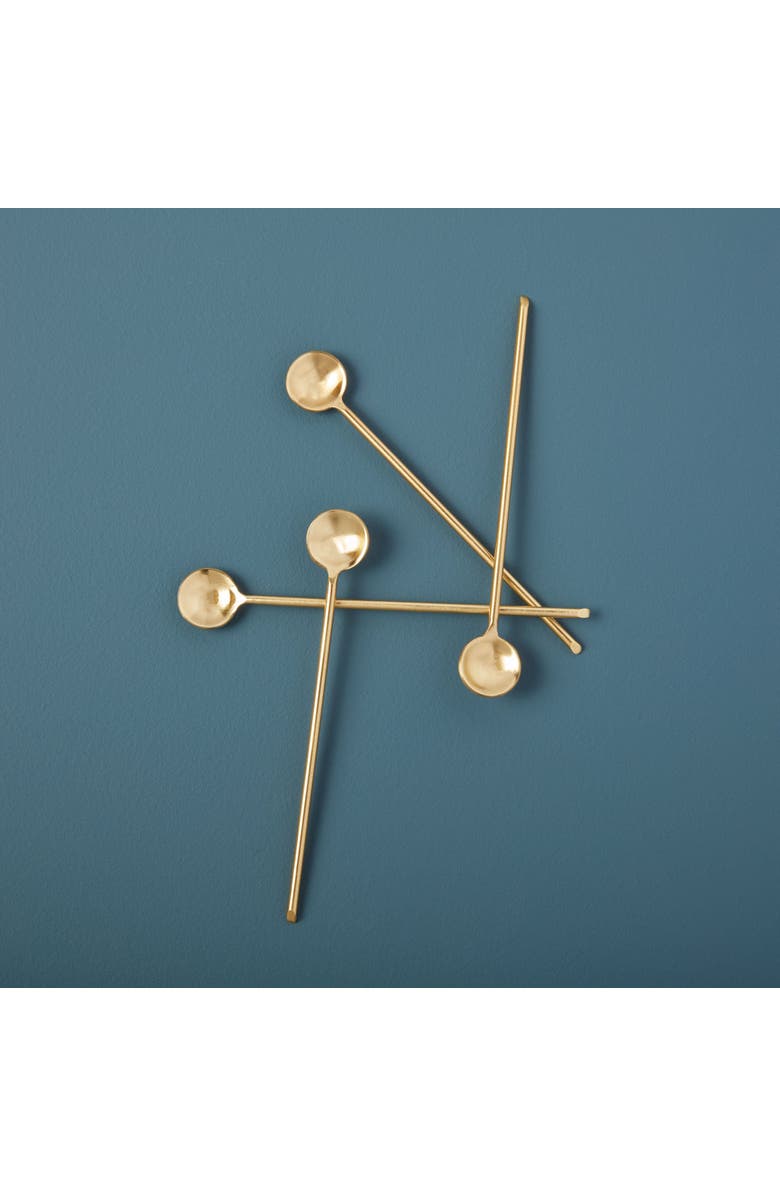 Be Home Luxe Thin Long Spoons - Set of 4, Alternate, color, Gold