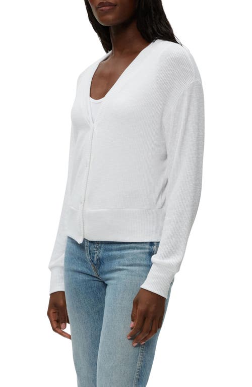 Michael Stars Ilsa Rib Knit Cardigan In White
