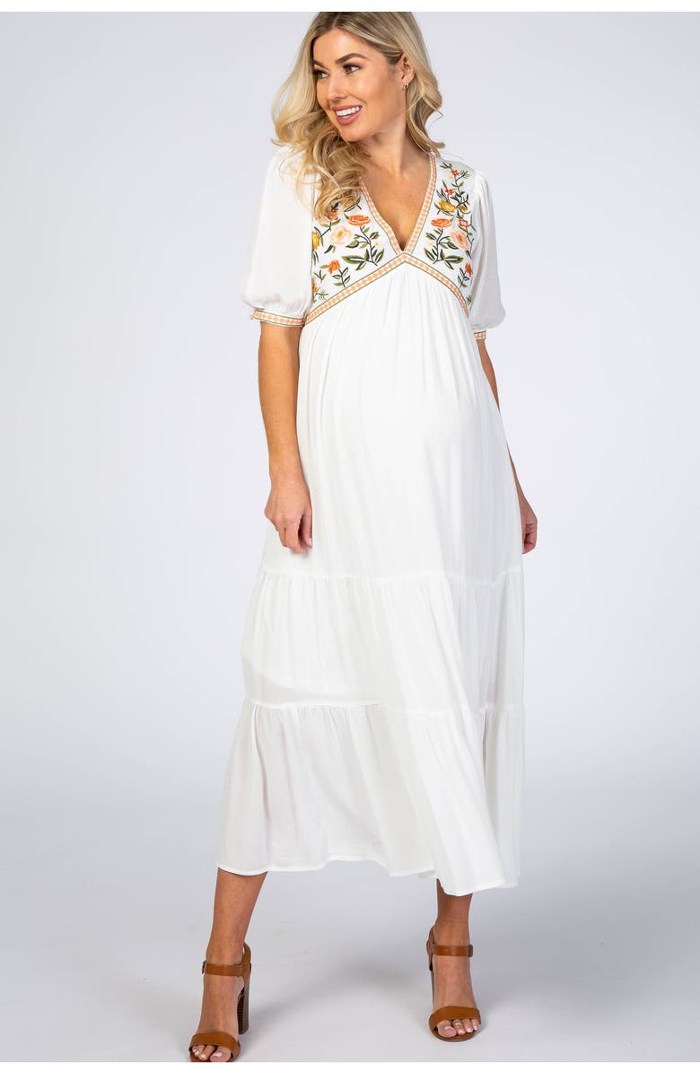 PinkBlush Floral Embroidered Midi Dress, Main, color,