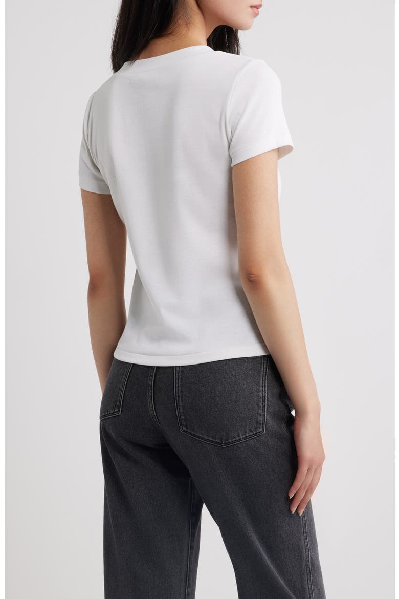 Shrunken V-Neck Tee, Alternate, color, WHITE