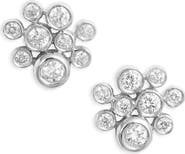 Meira T Diamond Cluster Stud Earrings