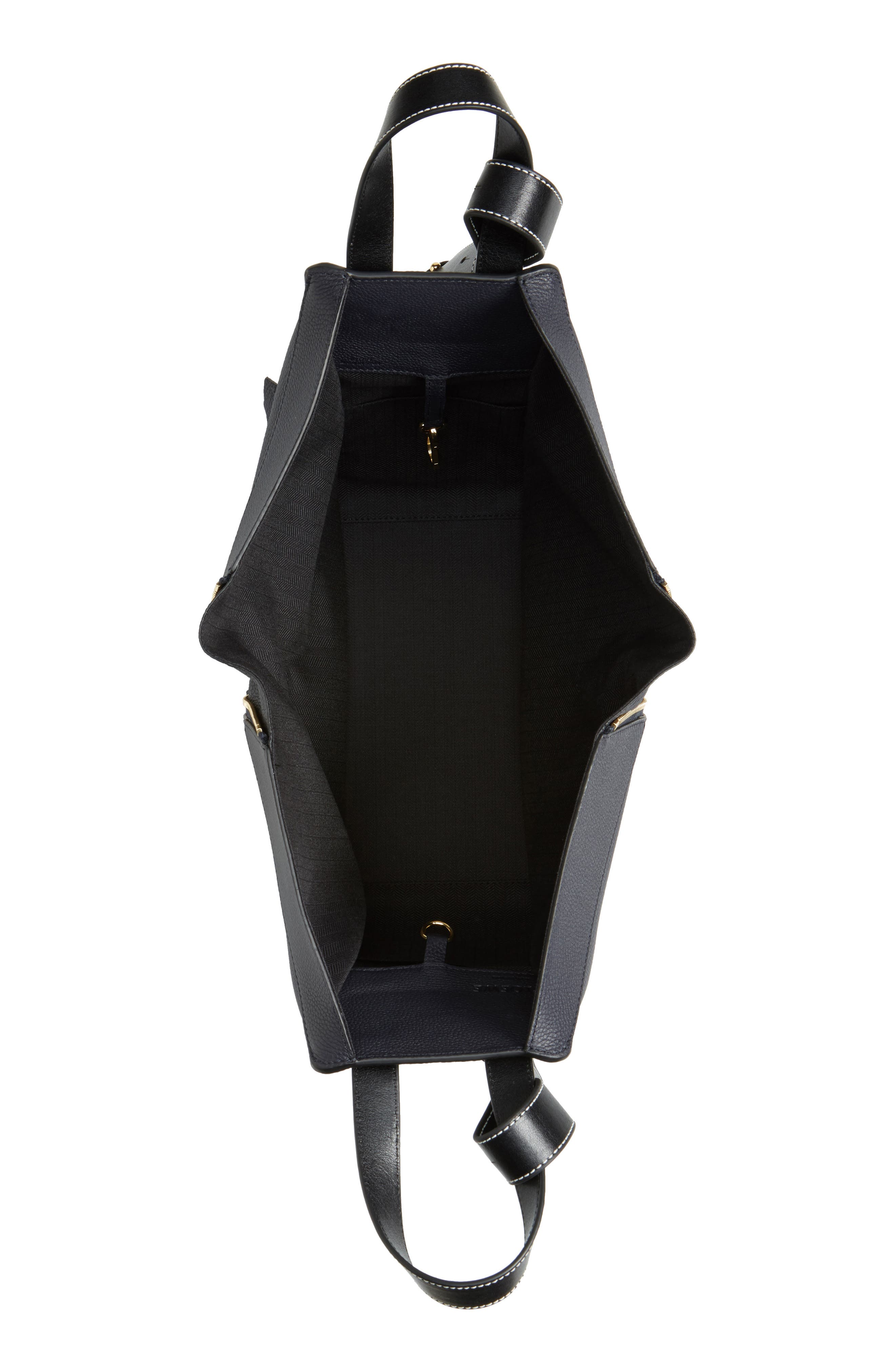 Hammock Small Pebbled Leather Hobo, Alternate, color, MIDNIGHT BLUE/ BLACK