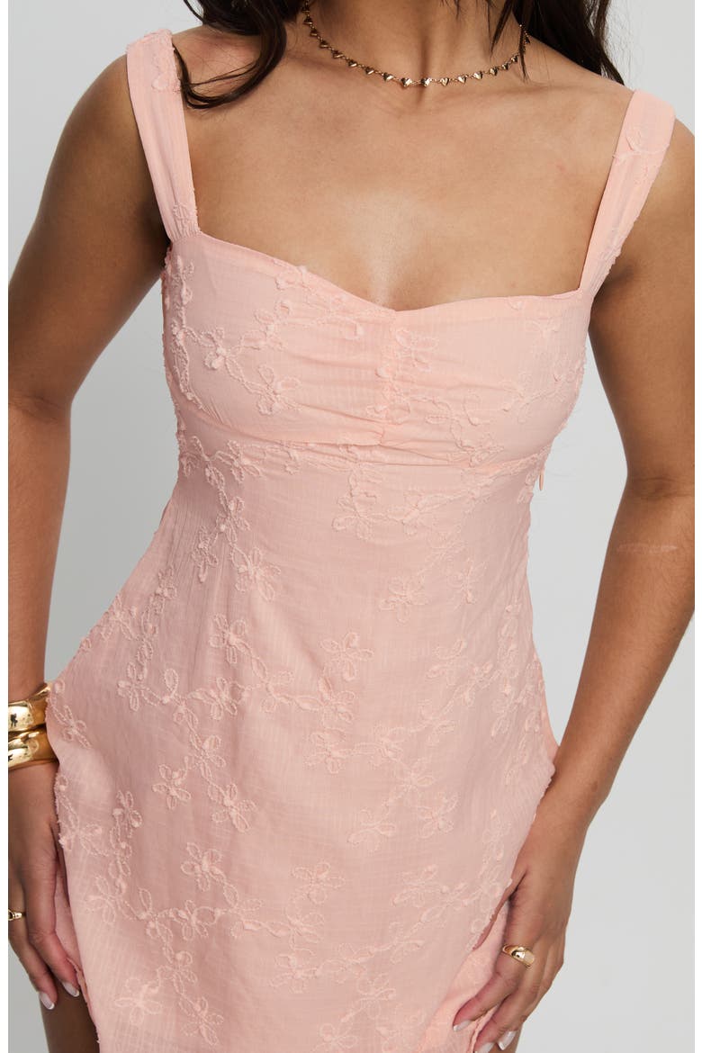 Mcbeath Floral Jacquard Minidress, Alternate, color, LIGHT PINK