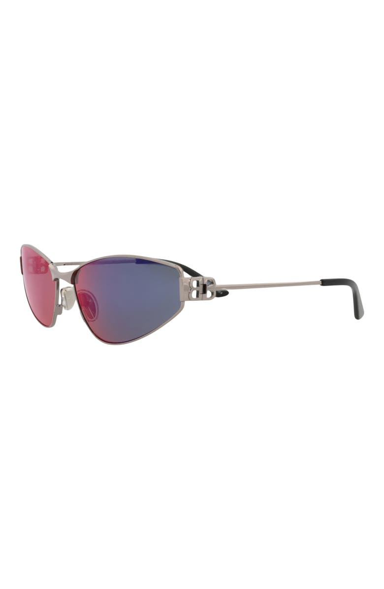 Balenciaga 65mm Cat Eye Sunglasses, Alternate, color, Ruthenium Ruthenium Violet
