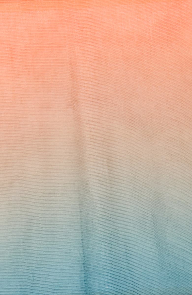 Ombré Pleated Wrap Scarf