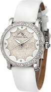 PORSAMO BLEU Women's Genevieve Leather Strap Watch, 38mm