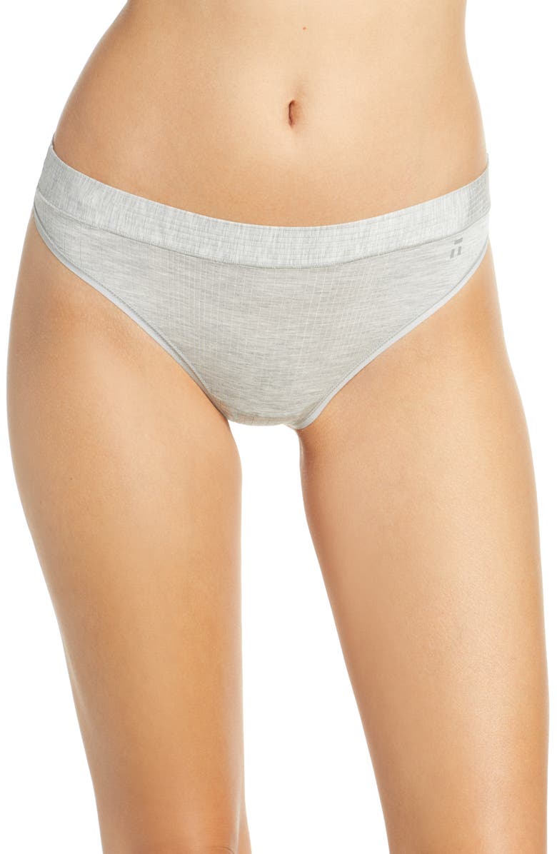 Tommy John Second Skin Luxe Rib Thong, Main, color,