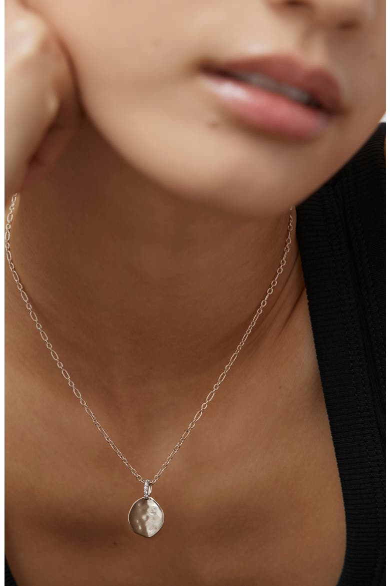 MV Siren™ Diamond Coin, Alternate, color, STERLING SILVER / DIAMOND