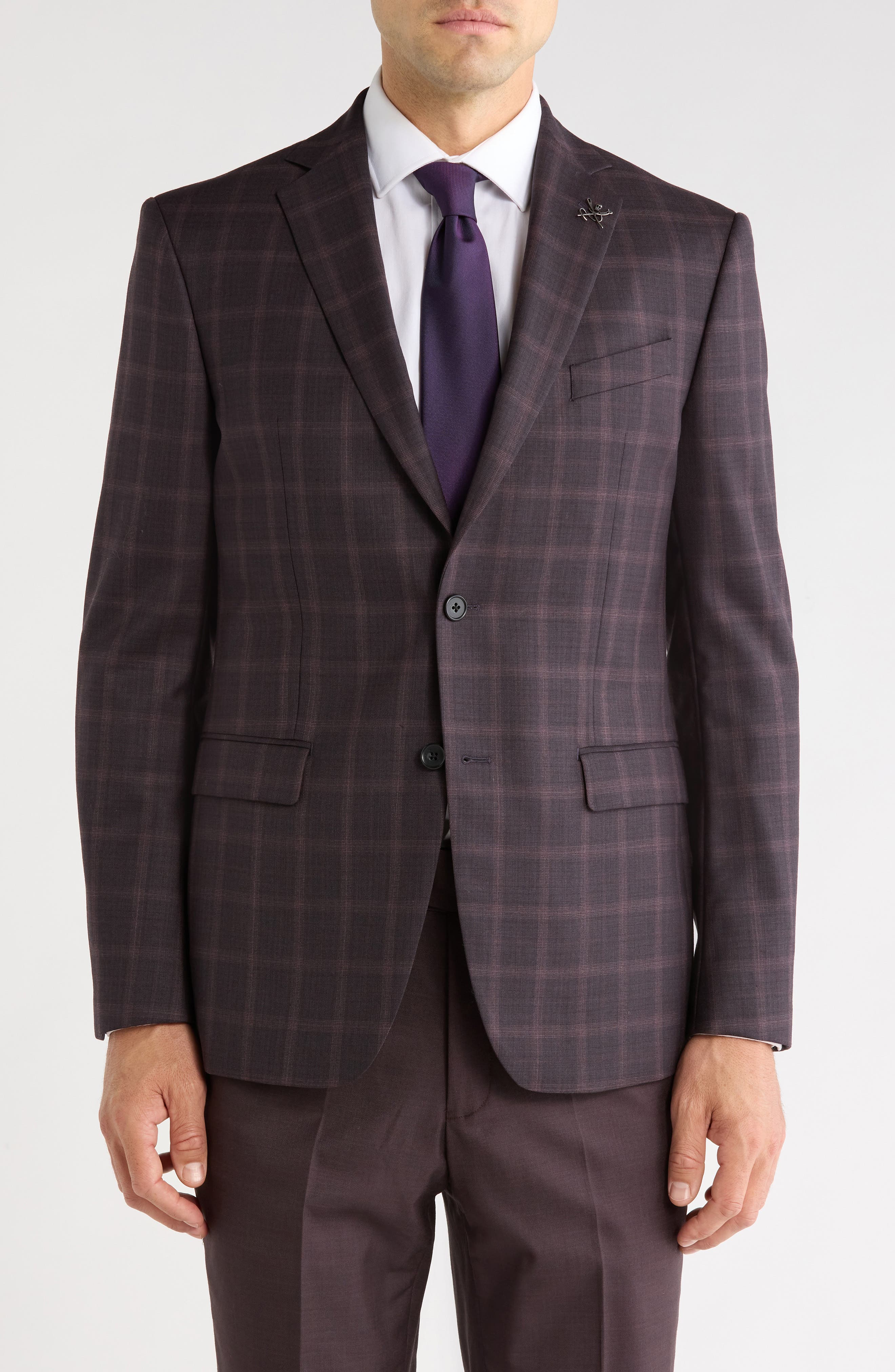 Check Wool Blend Sport Coat