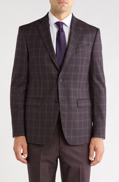 Check Wool Blend Sport Coat