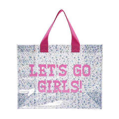 Let's Go Girls Large Star Tote Plastic Clear