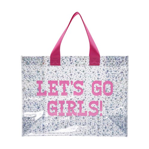 Totalee Gift Let's Go Girls Large Star Tote Plastic Clear In Transparent