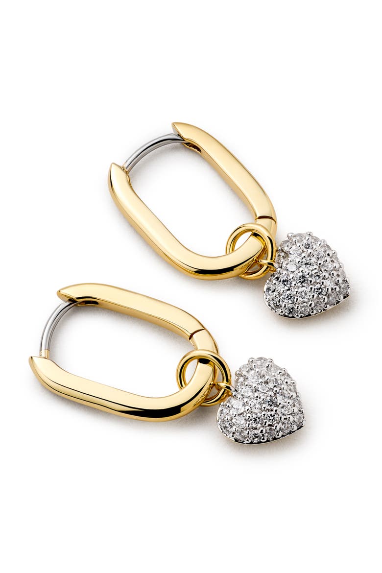 Ellery Hoop Earrings, Alternate, color, GOLD / CLEAR