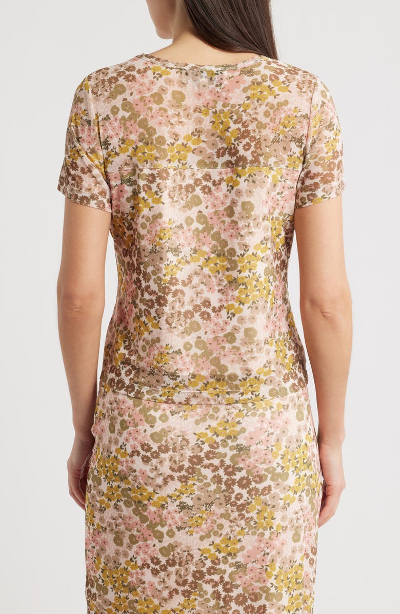 CITY BLUES Floral Crewneck T-Shirt, Alternate, color, Dijon/ Conch