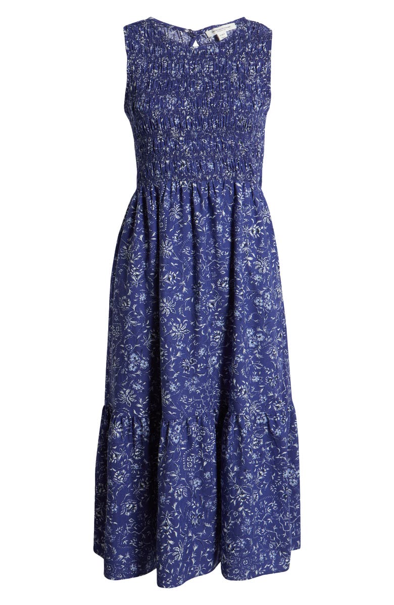 beachlunchlounge Jules Smock Bodice Dress, Alternate, color, Starry Field