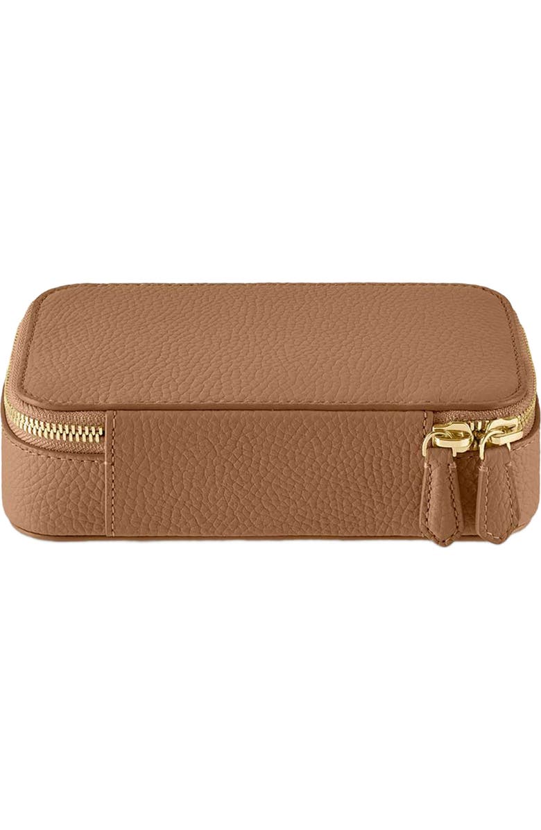 MAISON de SABRÉ Leather Jewellery Case, Alternate, color, Sandstone Brown