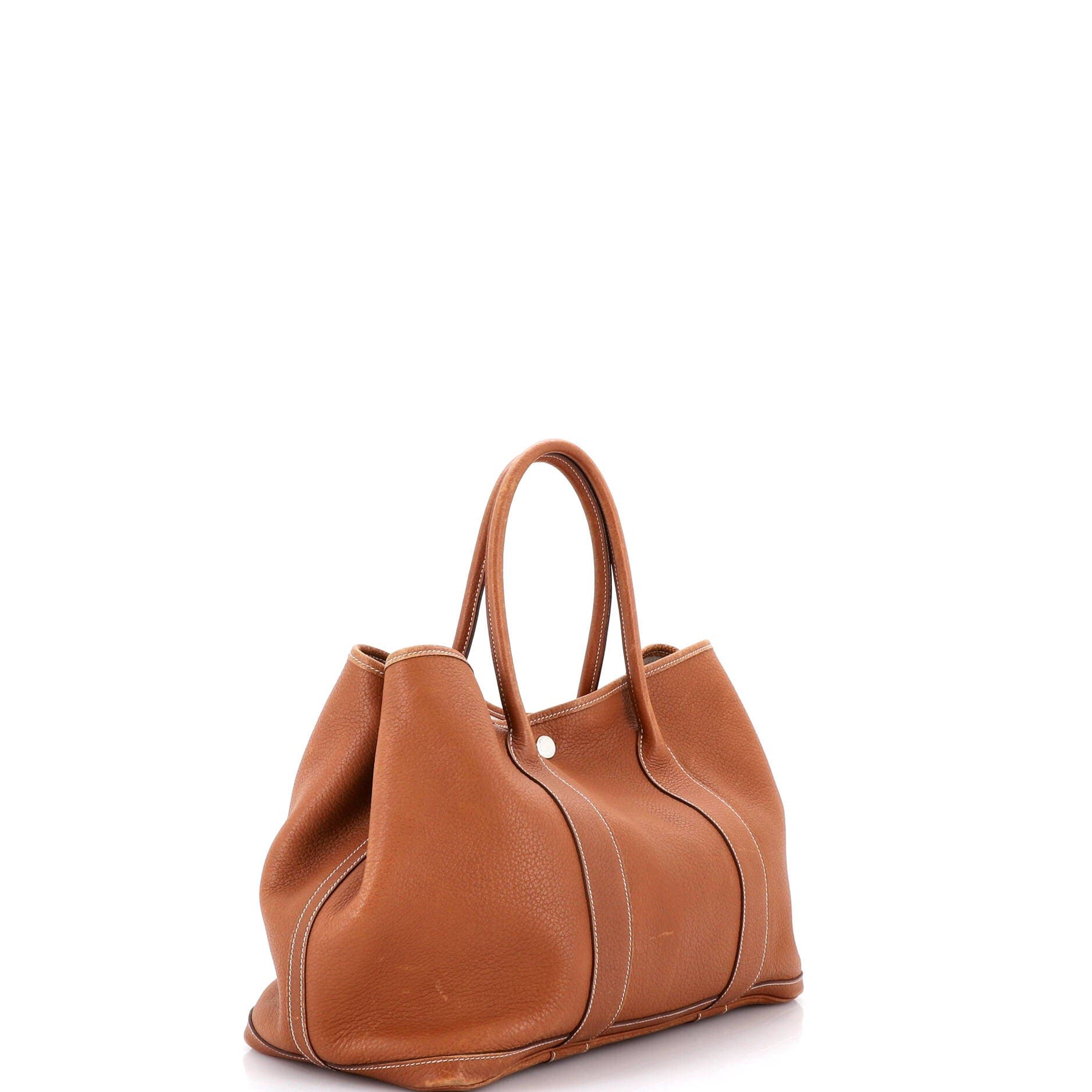 Pre-Owned Hermes Garden Party Tote Leather 36, Alternate, color, Gold
