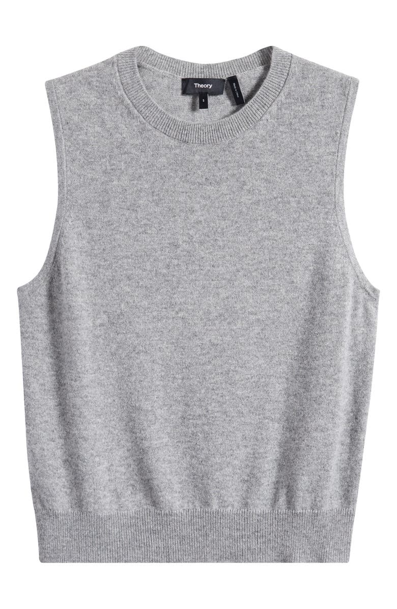 Theory Cashmere Sleeveless Sweater, Alternate, color, Husky