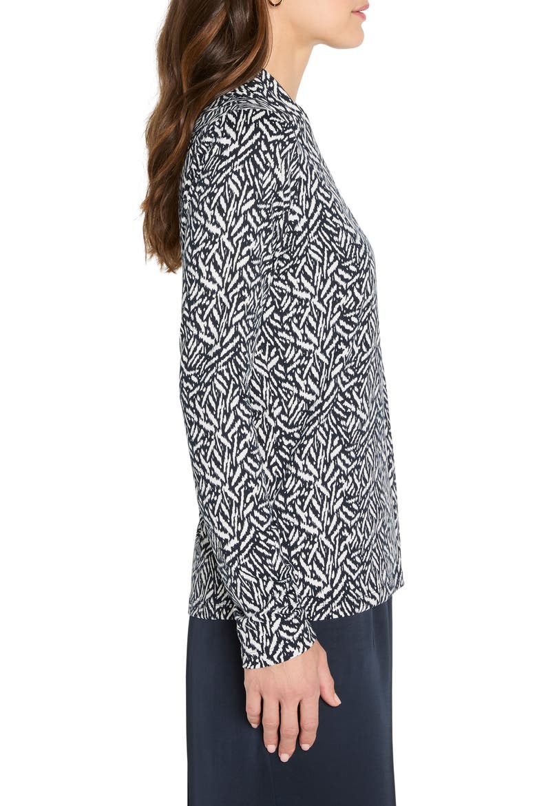 Geo Toss Knit Top, Alternate, color, INDIGO MULTI