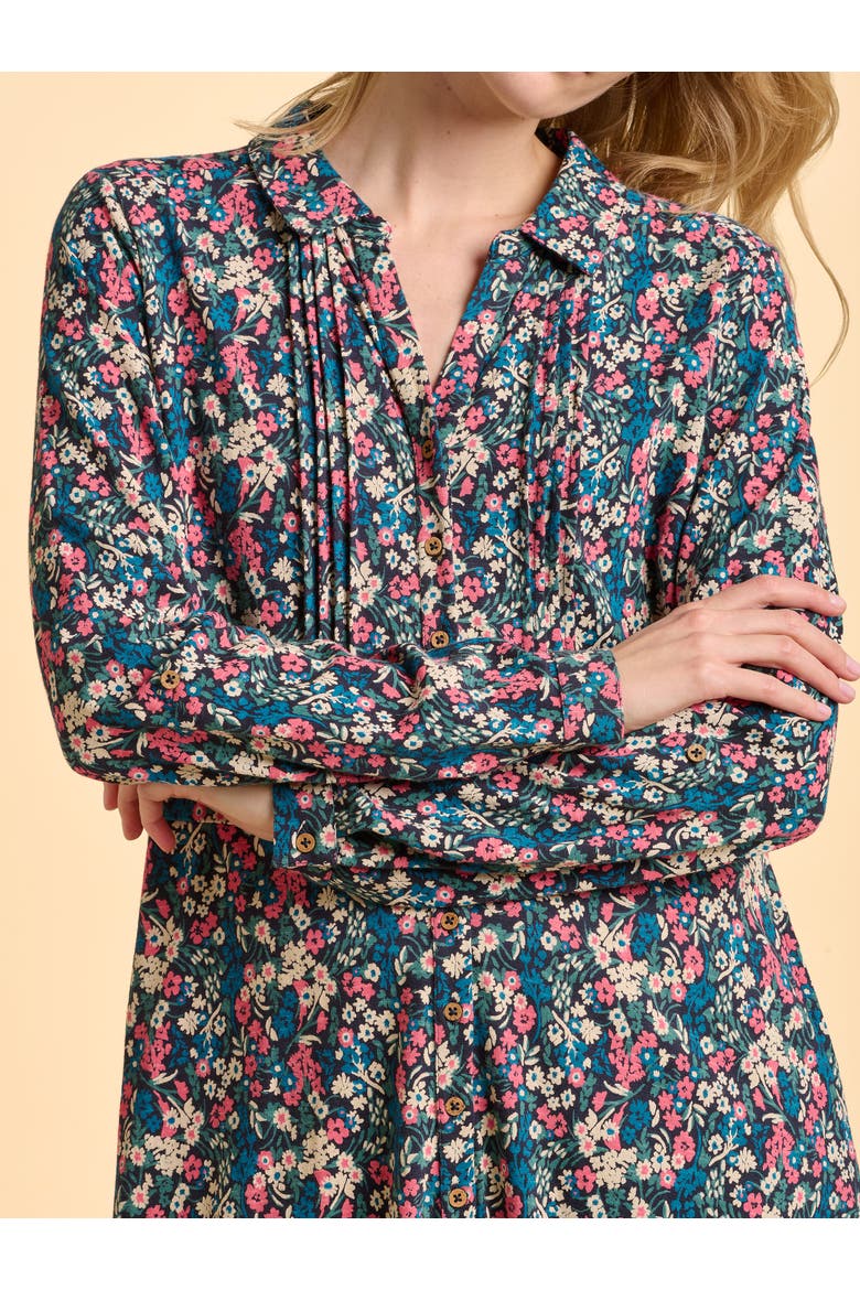 Charlotte Long Sleeve Shirt Midi Dress, Alternate, color, Multi